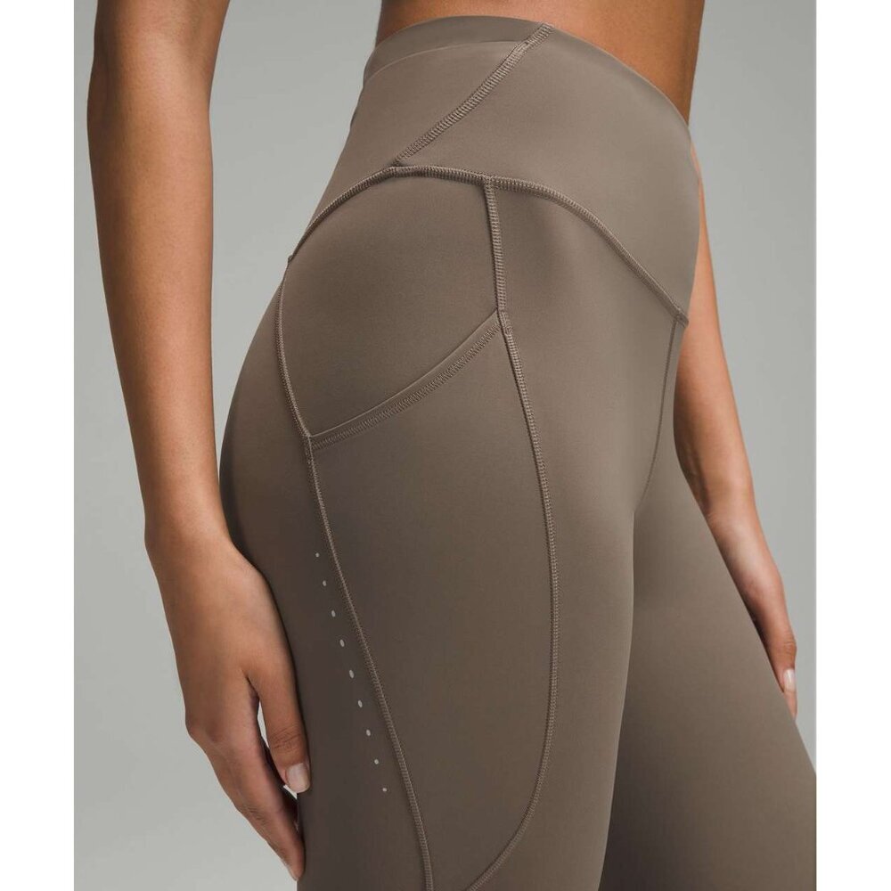 Lululemon womens leggings Fast and Free High-Rise Tight  pockets Nomad size 0‎ - Picture 2 of 13